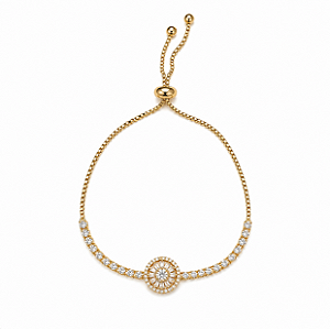 Pulseira riviera gravatinha pizza ouro semijoia FZ442