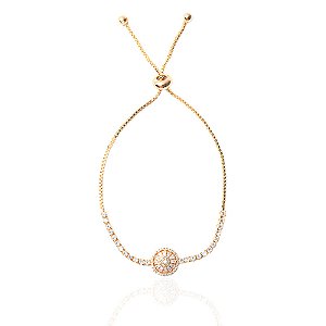 Pulseira riviera gravatinha pizza ouro semijoia FZ442