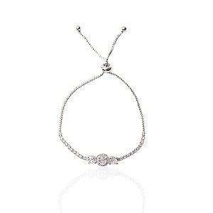 Pulseira riviera gravatinha ródio semijoia FZ448