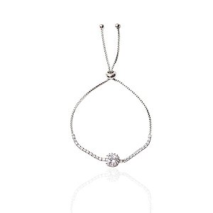 Pulseira riviera gravatinha ródio semijoia FZ387