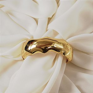 Bracelete ondulado ouro semijoia