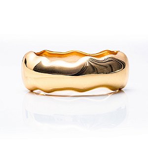 Bracelete ondulado ouro semijoia
