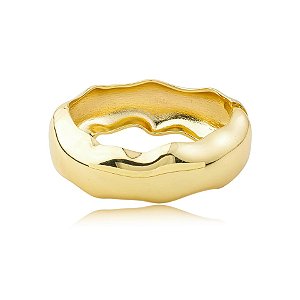 Bracelete ondulado ouro semijoia