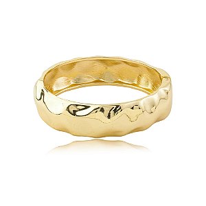 Bracelete martelado ouro semijoia