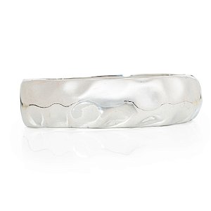 Bracelete martelado ródio semijoia
