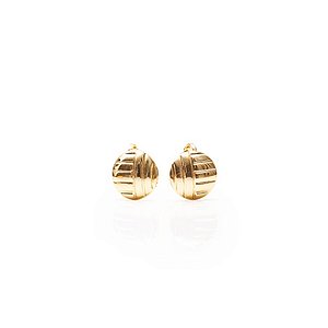 Brinco pressão botão ouro semijoia 7258305