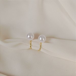 Brinco pressão pérola p ouro semijoia 6179605