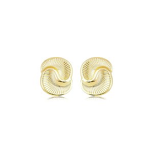 Maxi brinco curvado ouro semijoia