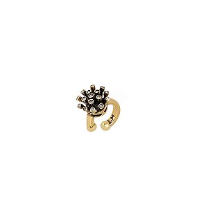 Piercing de encaixe Hector Albertazzi cristais carmim ouro vintage