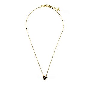 Colar Hector Albertazzi mini cristais carmim ouro vintage