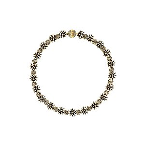 Colar Hector Albertazzi curto cristais carmim ouro vintage