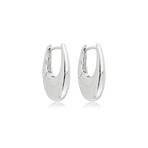 Brinco argolinha ródio semijoia 24k11018