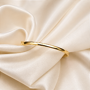Bracelete liso ouro semijoia
