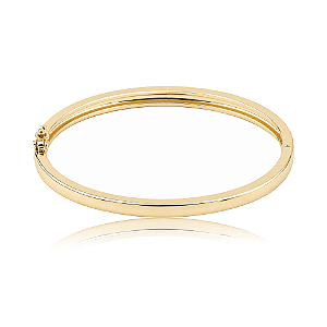 Bracelete liso ouro semijoia
