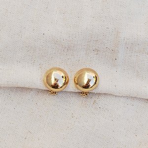 Brinco pressão botão ouro semijoia 7127805