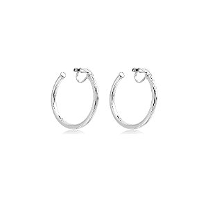 Brinco pressão argola reta ródio semijoia 7305305