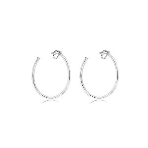 Brinco pressão argola reta g ródio semijoia 7305005