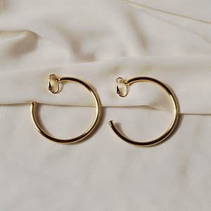 Brinco pressão argola g ouro semijoia 7304705