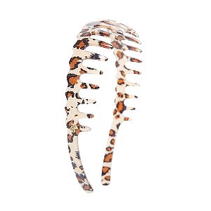 Tiara acrílico Bianca ondulada animal print 20 154