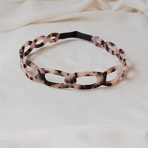 Tiara elos acetato bege tartaruga
