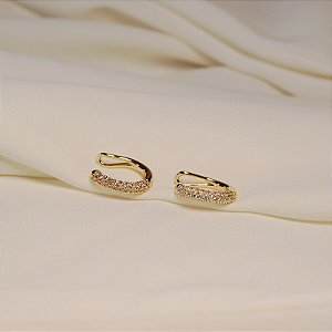 Piercing de encaixe zircônia ouro semijoia par 26k08028