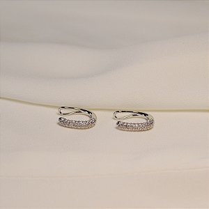 Piercing de encaixe zircônia ródio semijoia par 26k08028