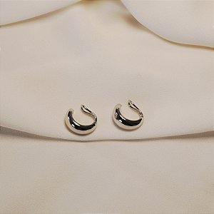 Piercing de encaixe abaulado ródio semijoia par 26k08029