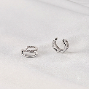 Piercing de encaixe zircônia ródio semijoia par 26k08024