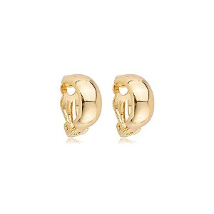 Brinco pressão meia argola ouro semijoia 26k06031