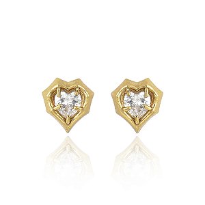 Brinco Claudia Arbex biscoito da sorte cristal ouro vintage