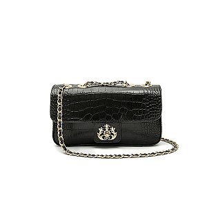 Bolsa Isla Anne Couro New Croco Preto