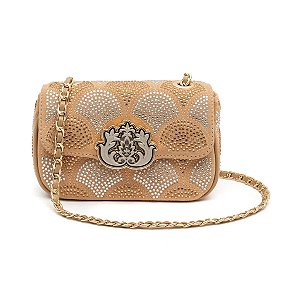 Bolsa Isla Sirena Mini Cocoon Areia Cristal Prata Ouro