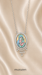 COLAR MOISSANITE NOSSA SENHORA DO PERPÉTUO SOCORRO