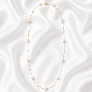 Colar Longo com Pérolas Shell Ouro
