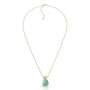Colar Perfumeiro com Quartzo Verde Ouro