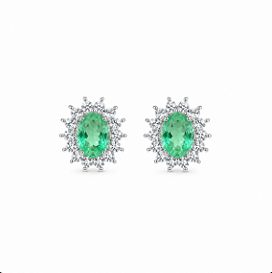 Brinco Moissanite Oval Fusion Turmalina