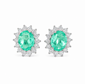 Brinco Moissanite Oval Turmalina Fusion