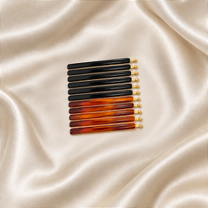 Kit 12 Grampos para Cabelo Preto e Marrom