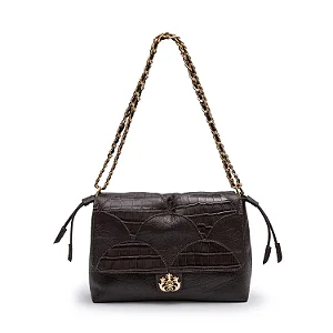 Bolsa Isla de Couro Flap Marea Patch Scale Expresso