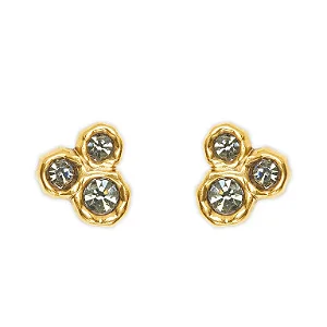 Brinco Morena Canela Cristais black diamond ouro semijoia