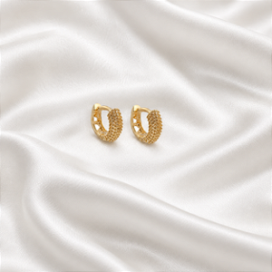 Brinco Mini Argolinha Segundo Furo Ouro Semijoia 16K05014