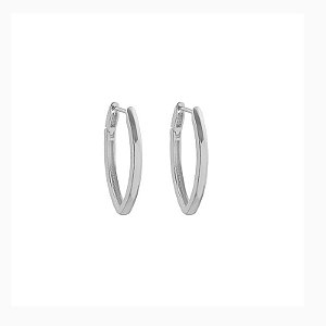 Brinco argola v ródio semijoia 18K15039