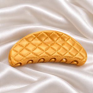 Piranha de Cabelo Francesa Finestra Amarelo Fosco Matelassê N749YE