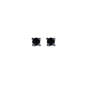 Brinco segundo furo ponto de luz ródio negro semijoia 11A11162