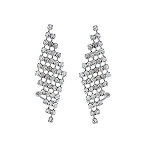 Brinco ear cuff Leticia Sarabia cristal prata