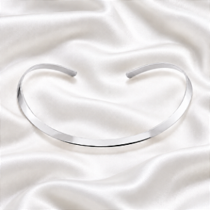 Colar Aro Choker Liso Ródio Semijoia