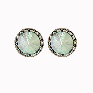 Brinco redondo Letícia Sarabia cristal boreal 6707