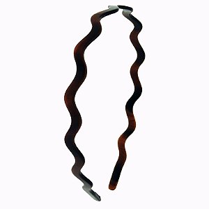 Tiara acrílico ondulada Bianca marrom 20 131