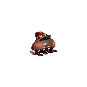 Piranha de cabelo francesa pequena Finestra marrom strass N341/2s
