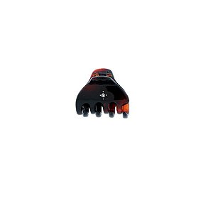 Piranha de cabelo francesa pequena Finestra marrom strass N341/2s